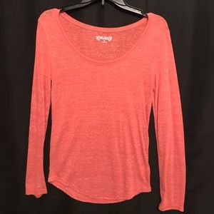 Mudd coral long sleeve shirt
